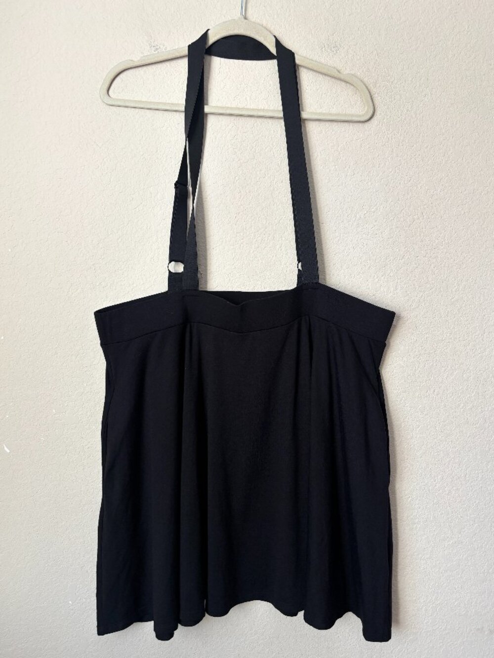 NEW Hot Topic 2X Black Suspender Circle Skirt